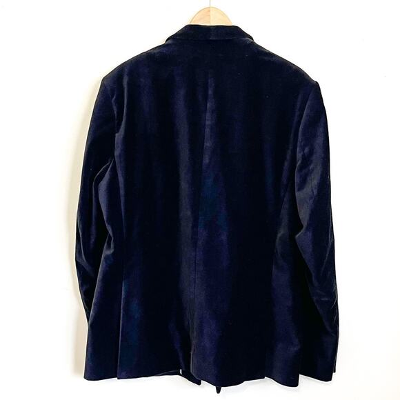 Ben Sherman Velvet Womens Blazer Size XL Black Preppy Old Money Whimsigoth - Picture 2 of 9
